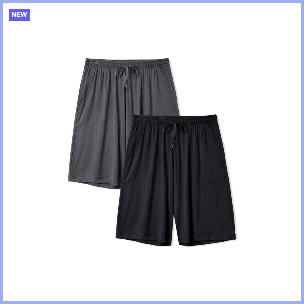 Bamboo Rayon Pajama Shorts with Pockets 2 Pack
